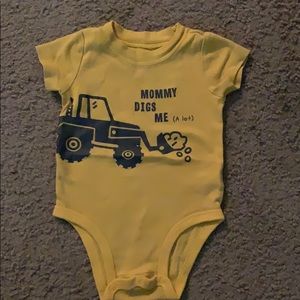 Yellow short sleeve onesie